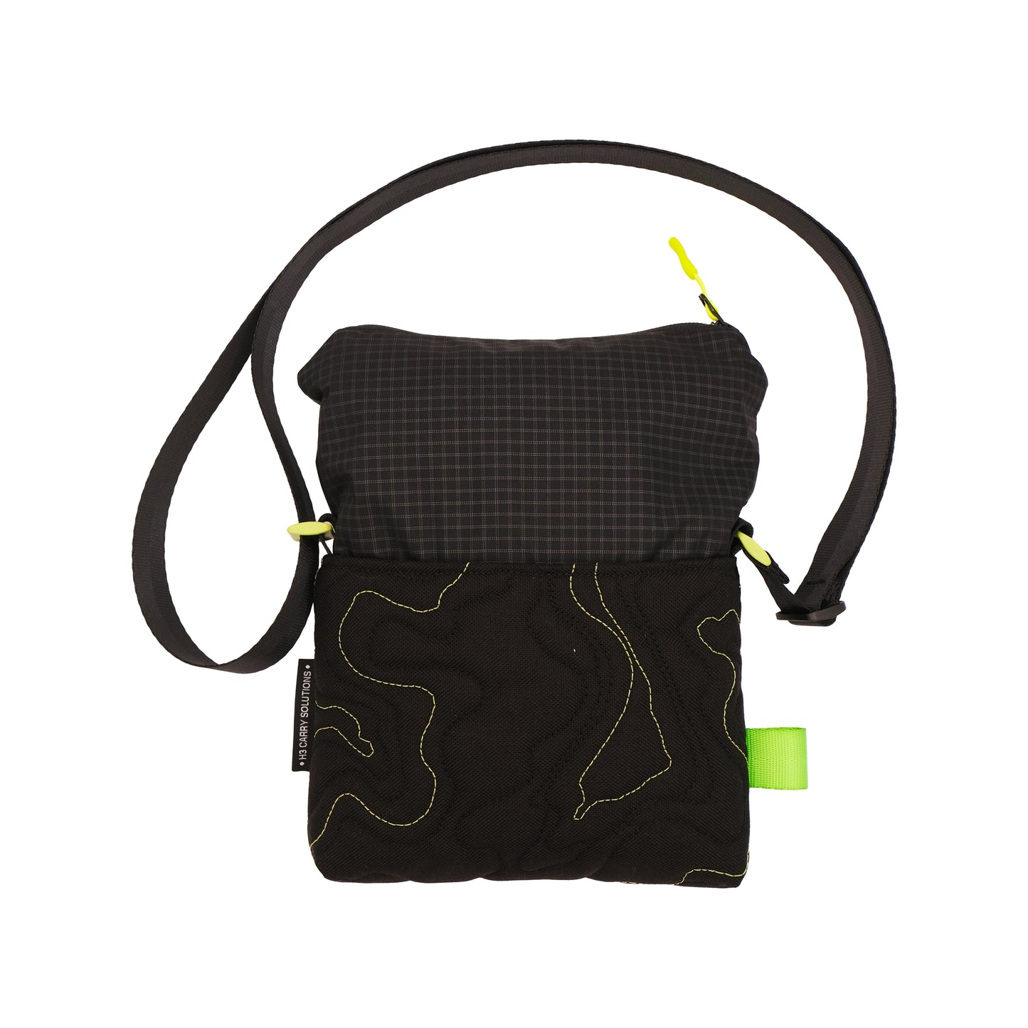 Topo Sling in Black & Lime 001