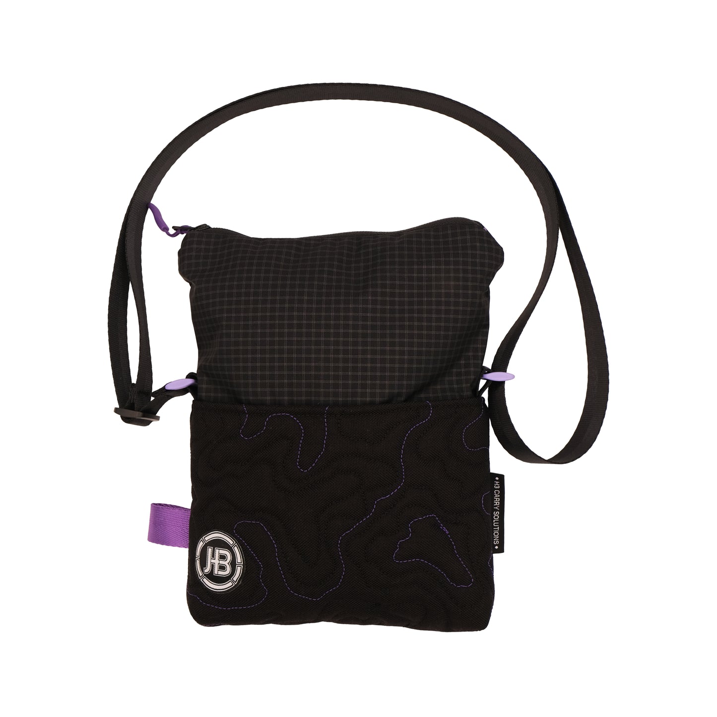 Topo Sling in Black & Purple 002