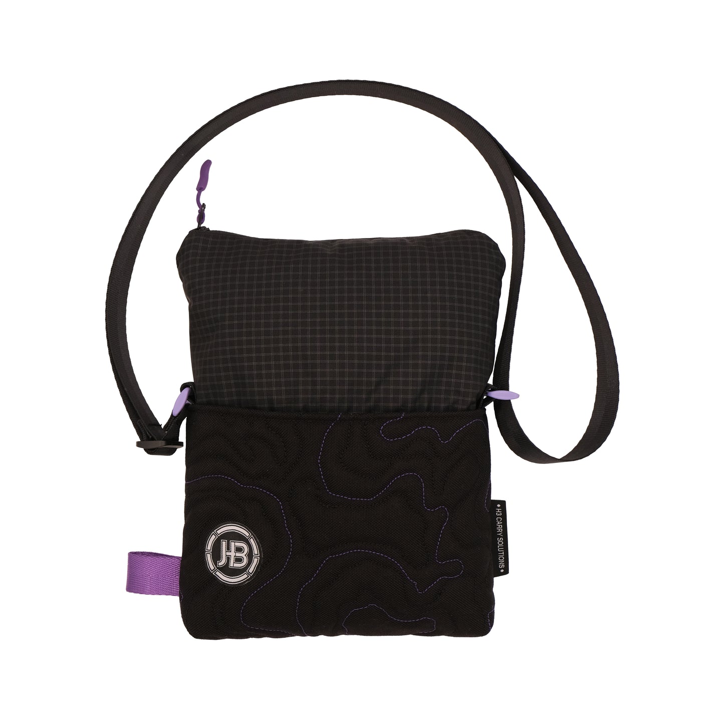 Topo Sling in Black & Purple 003