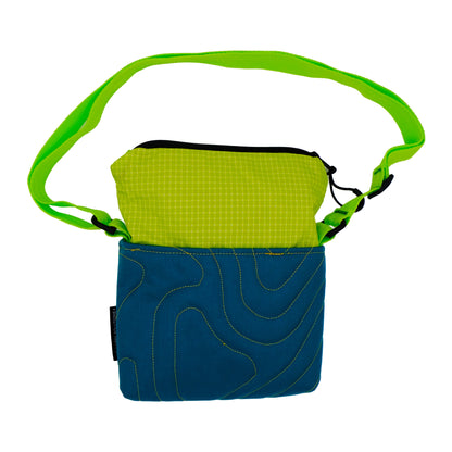 Topo Sling in Teal & Lime 002