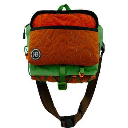TopoCross in Green & Rust